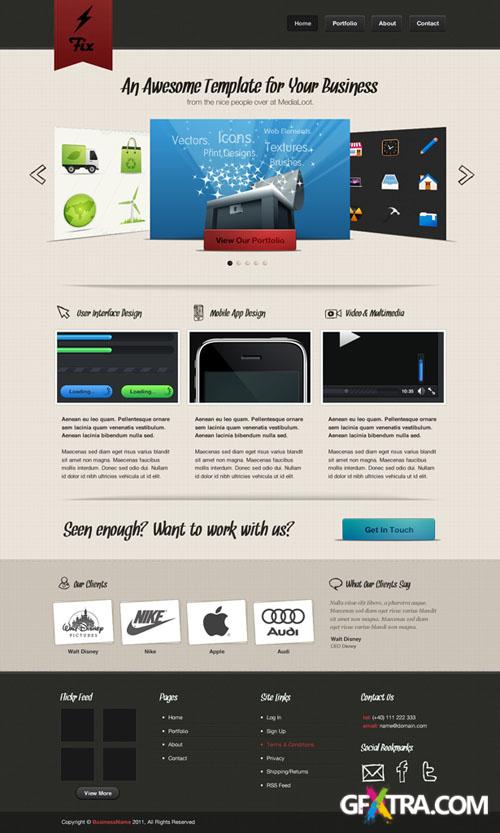 Fix Website PSD Template