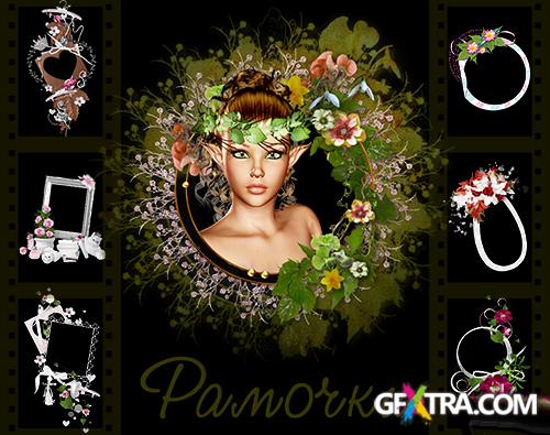 Clipart "Floral Frame".