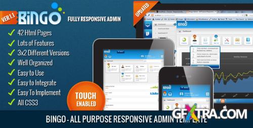 ThemeForest - Bingo - All Purpose Responsive Admin Template - FULL