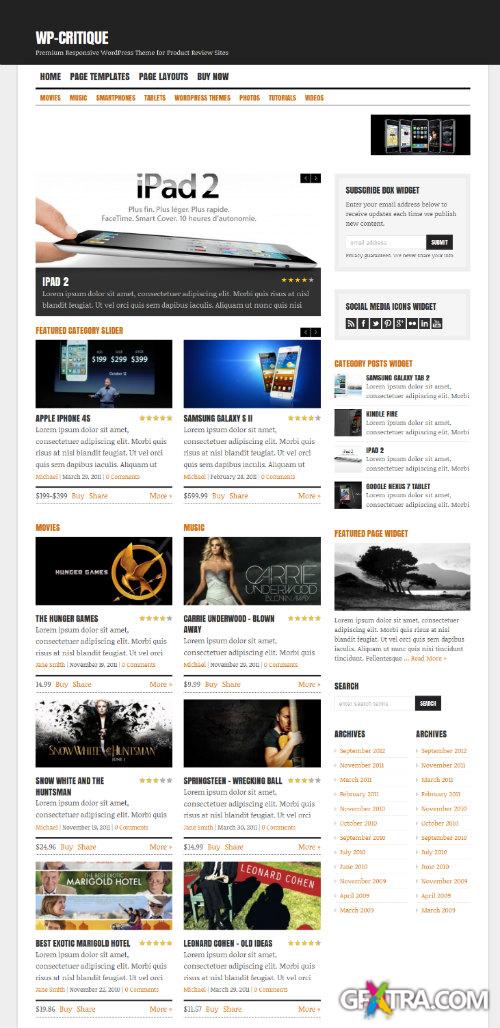 SoloStream - Critique - Premium Theme for WordPress