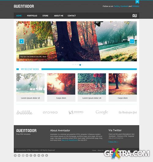 Aventador Theme PSD Template