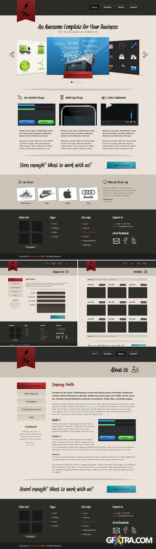 Fix Website PSD Template