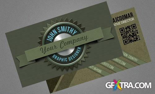 Deluxe Badge Business Cards PSD Template