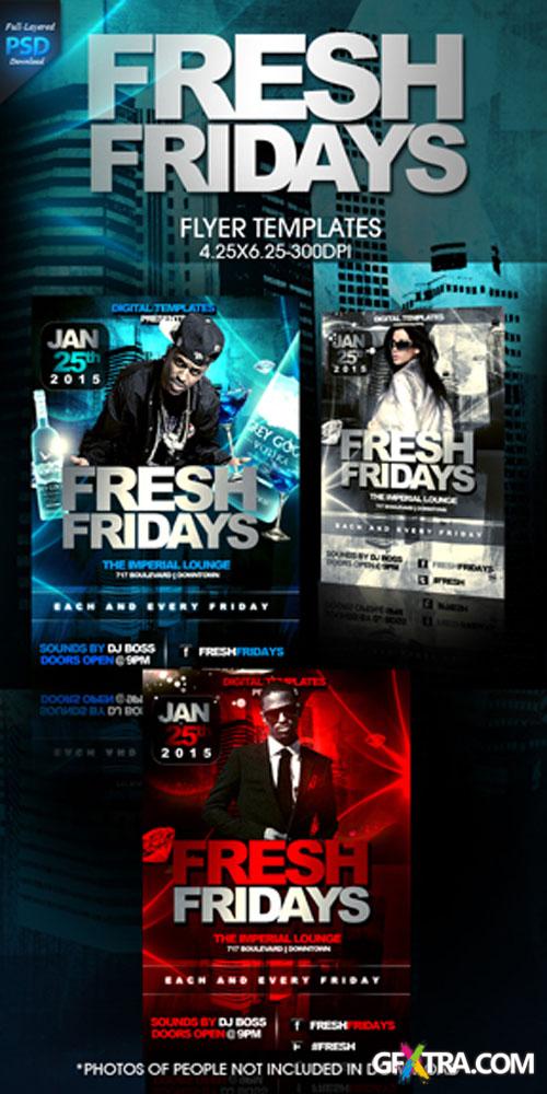 Fresh Fridays Party Flyer/Poster PSD Template