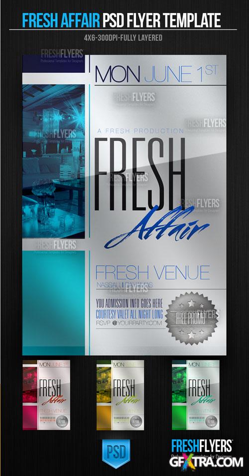 Fresh Affair Party Flyer/Poster PSD Template