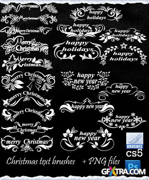 Christmas Text Photoshop Brushes