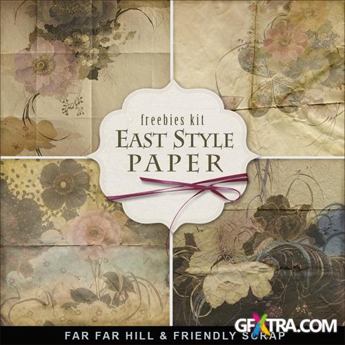 Textures - East Style Paper With Flowers