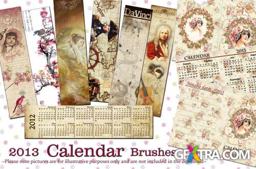 2013 Calendar Photoshop Brushes