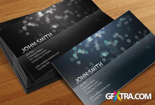 Blurry Circles Business Card PSD Templates