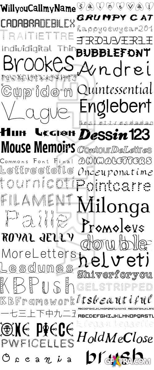 New Fonts Set 2013, 167xTTF