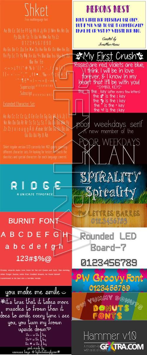 New Fonts Set 2013, 167xTTF