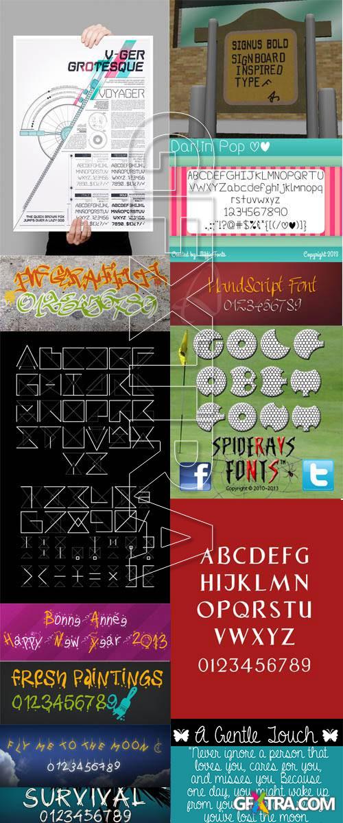 New Fonts Set 2013, 167xTTF