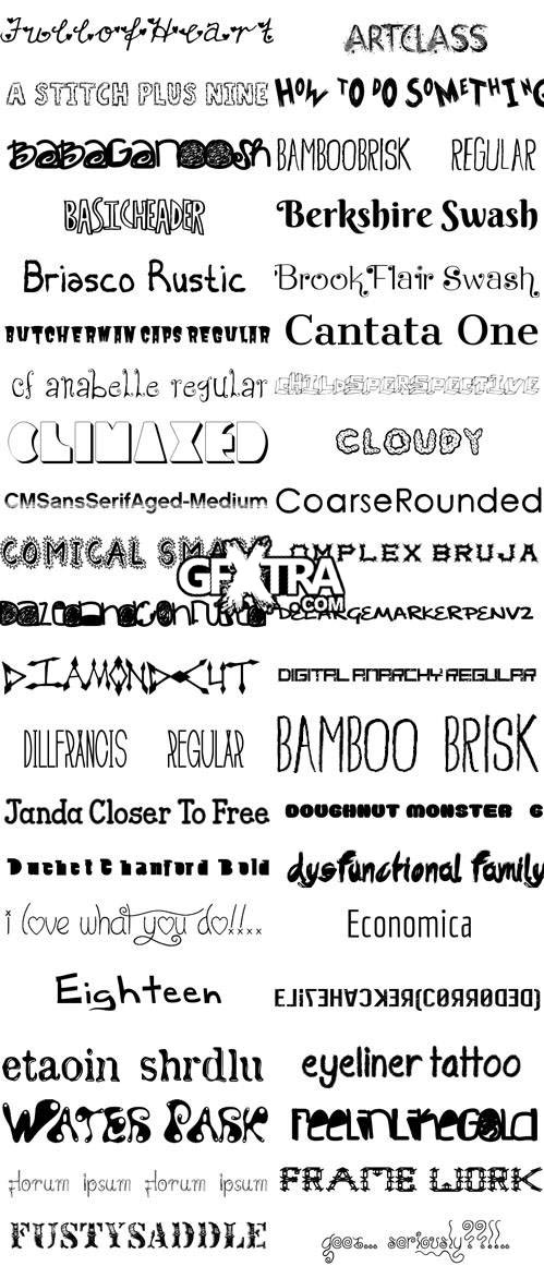 Fonts 2012, 616xTTFs