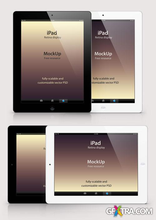 iPad Retina Mockup PSD Template