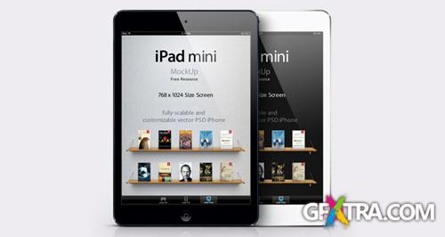 iPad Mini Vector Mockup PSD Template