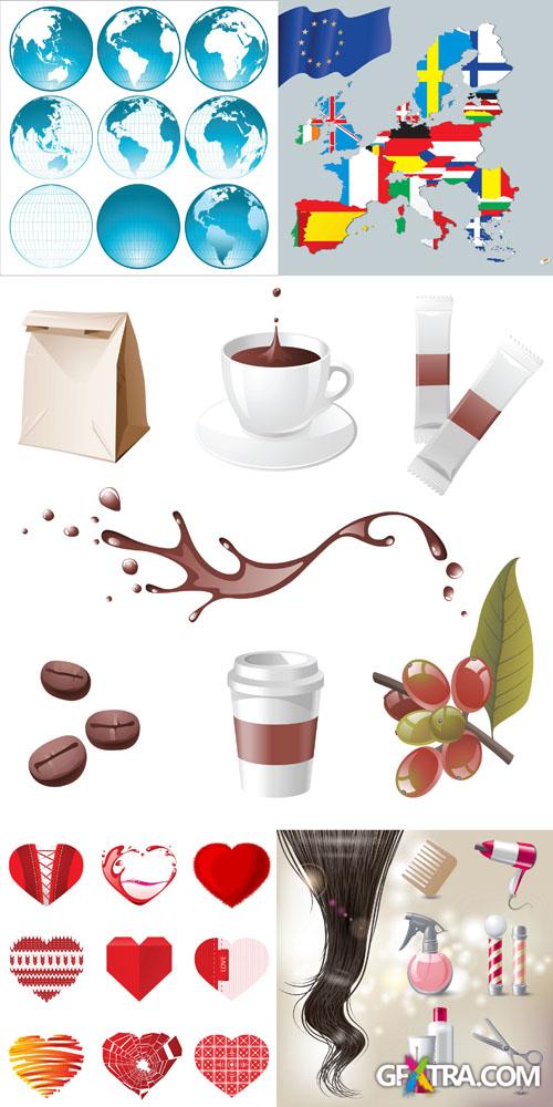 Objects, Elements and Food - Vector Set #11