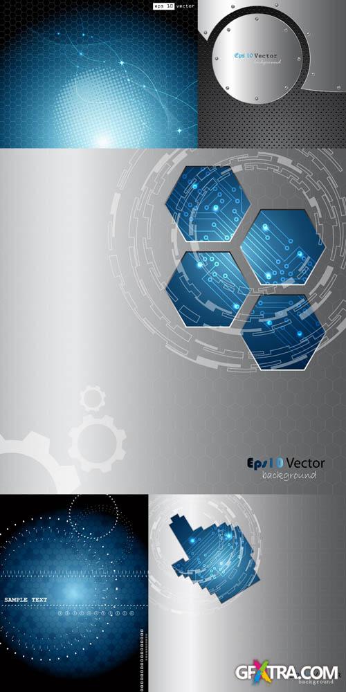 Metal and Techno Vector Backgrounds #2