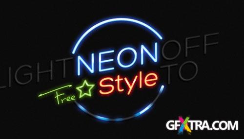 Neon Text Effect PSD Template