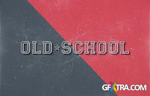 Old School Retro Text Effect PSD Template