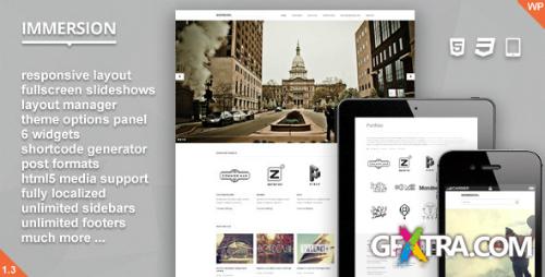  ThemeForest - Immersion v1.3 - Responsive Fullscreen WP Theme