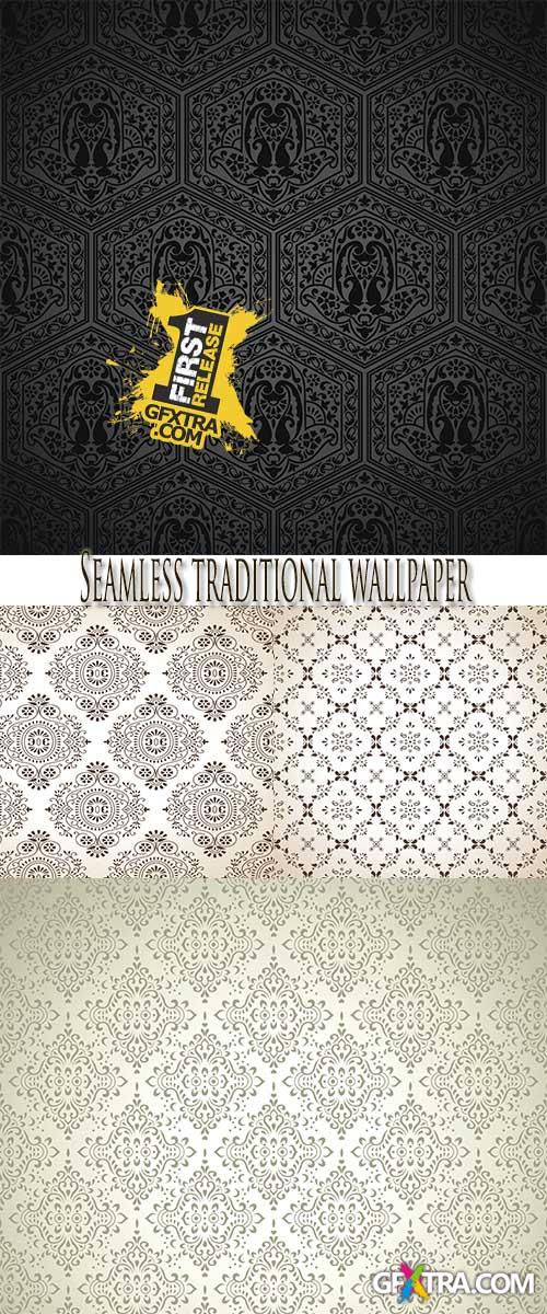 Stock: Seamless traditional wallpaper