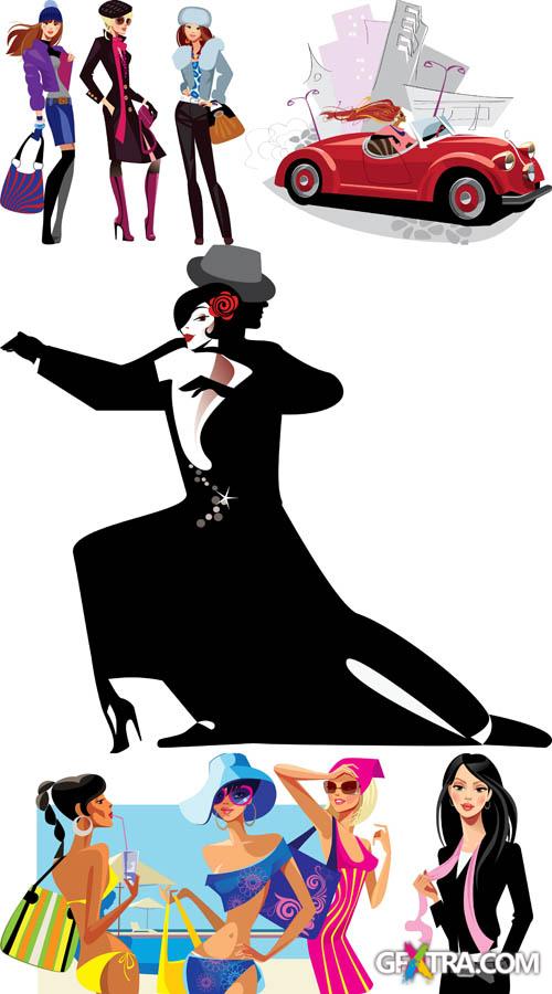 Fashion and Style Vector People Set #6