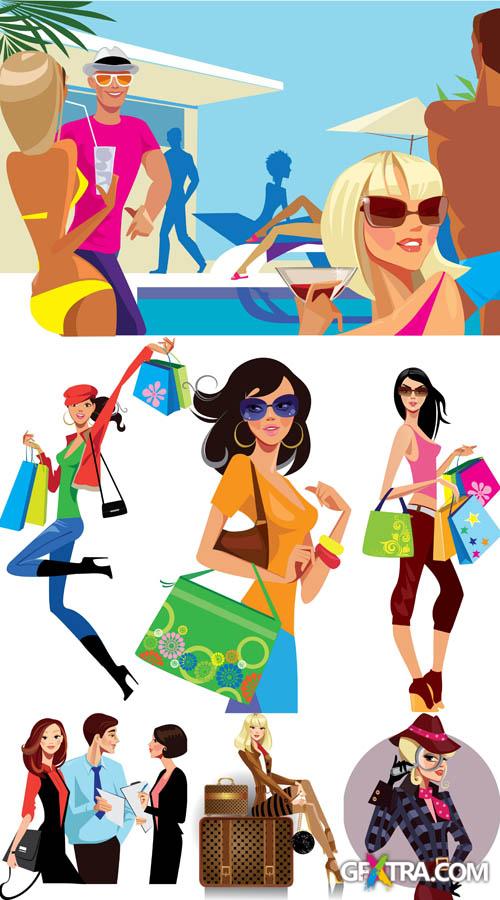 Fashion and Style Vector People Set #7