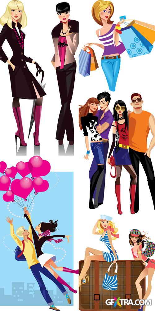 Fashion and Style Vector People Set #8