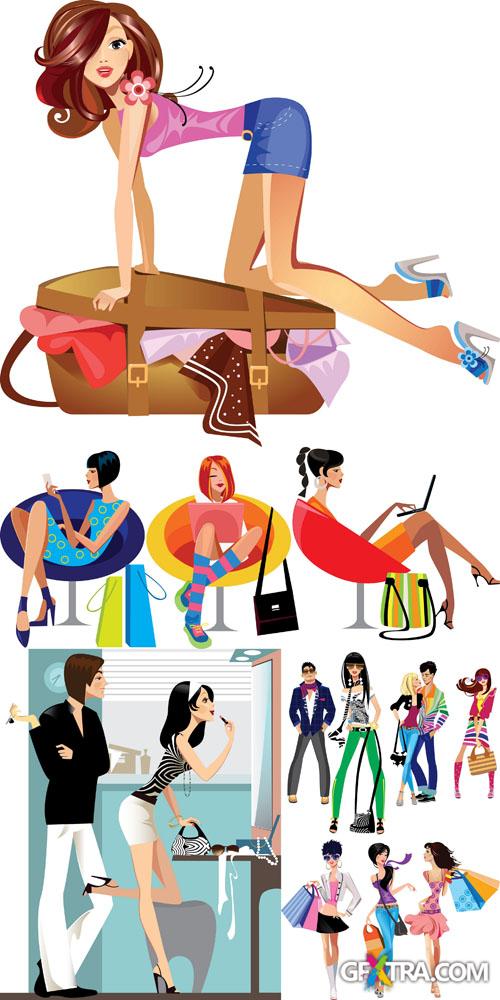 Fashion and Style Vector People Set #9