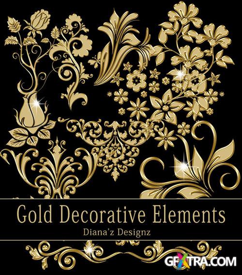 Gold Decorative Elements PNG Clipart