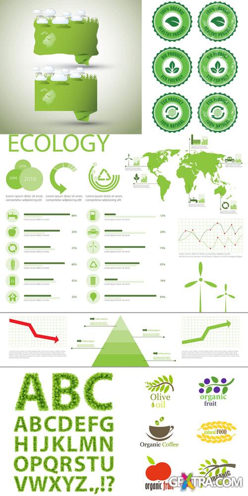 Green, Bio, Organic, Ecological Symbols and Elements #8