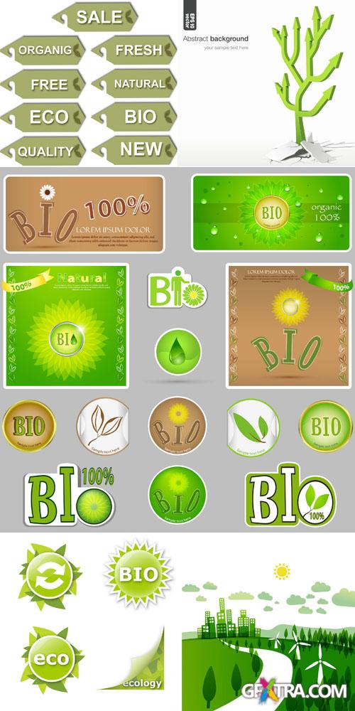 Green, Bio, Organic, Ecological Symbols and Elements #9