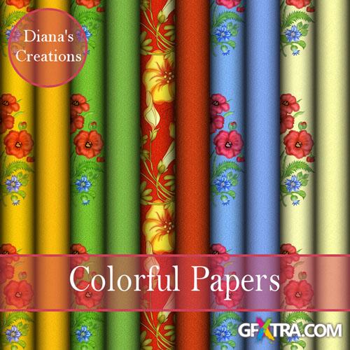 Colorful Scrapbook Paper Pack