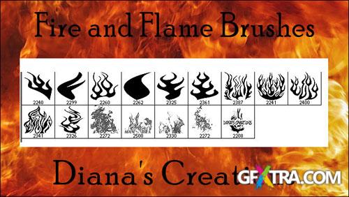 Fire and Flame Photoshop Brushes