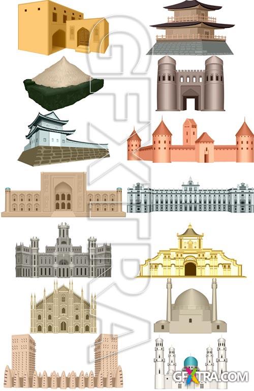 100 Historical Buildings in Vectors! 100xAI