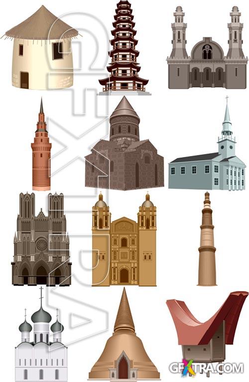 100 Historical Buildings in Vectors! 100xAI