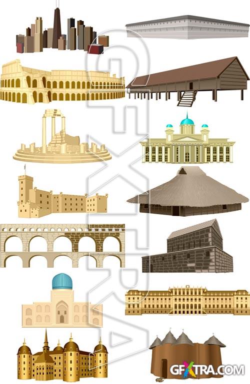 100 Historical Buildings in Vectors! 100xAI