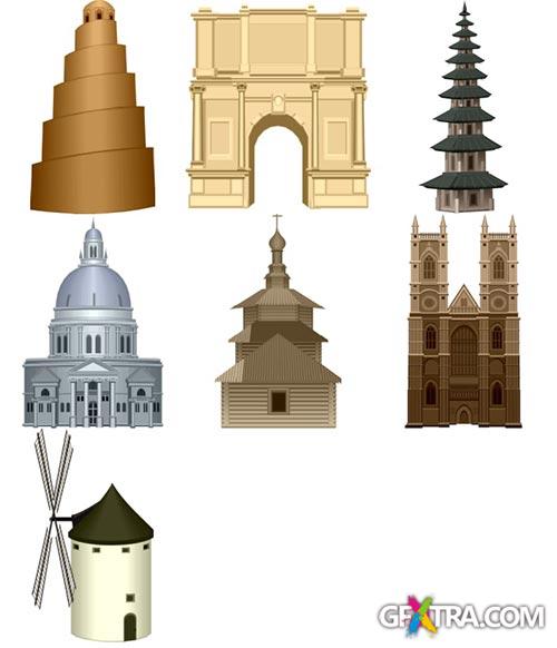 100 Historical Buildings in Vectors! 100xAI