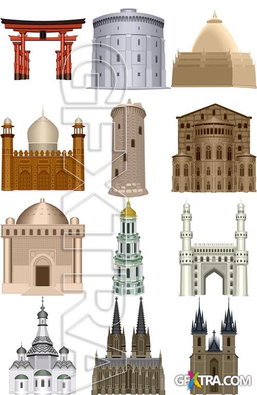 100 Historical Buildings in Vectors! 100xAI