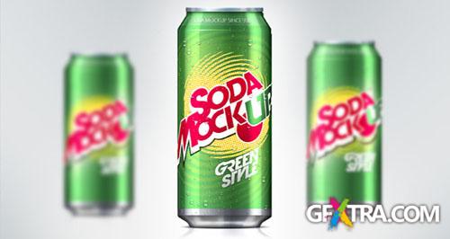 Soda Can Mock-Up PSD Template