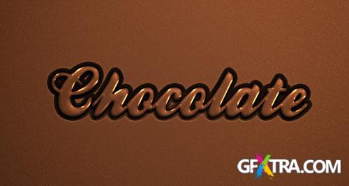 Chocolate Text Effect Photoshop Style