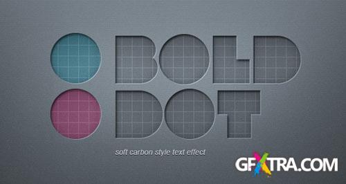 Soft Carbon Text Effect PSD Template