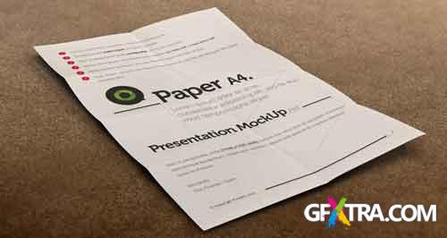 Psd A4 Paper Mock-Up Presentation - Pixeden - RETAIL