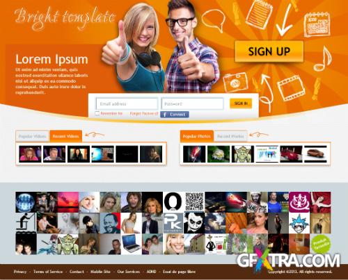 Bright Orange Template 4.2.9p2 For SocialEngine 4.x