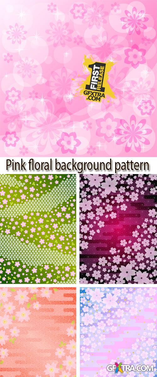 Stock: Pink floral background pattern