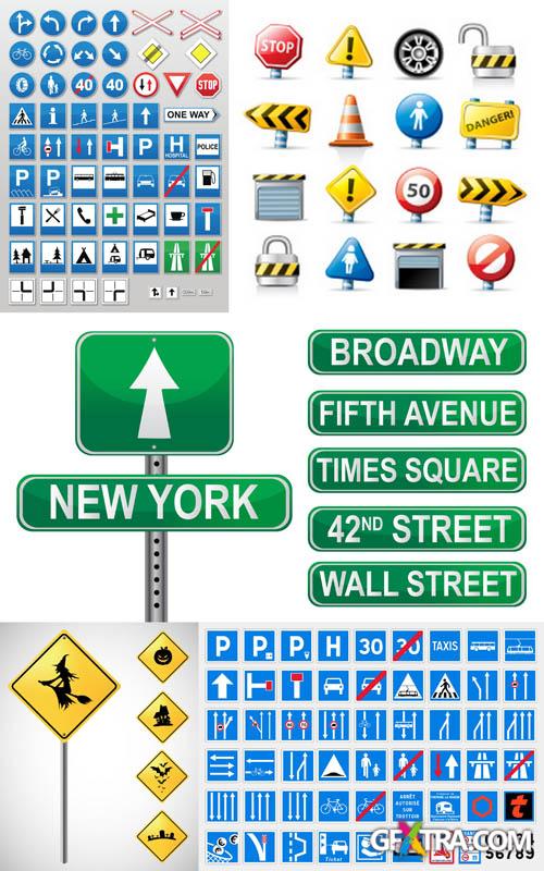 Road Signs & Symbols Vector Set #3