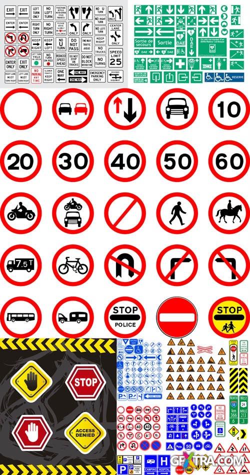 Road Signs & Symbols Vector Set #5