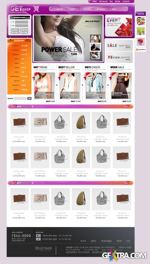 PSD Web Templates - Fashion Purple Shop 2