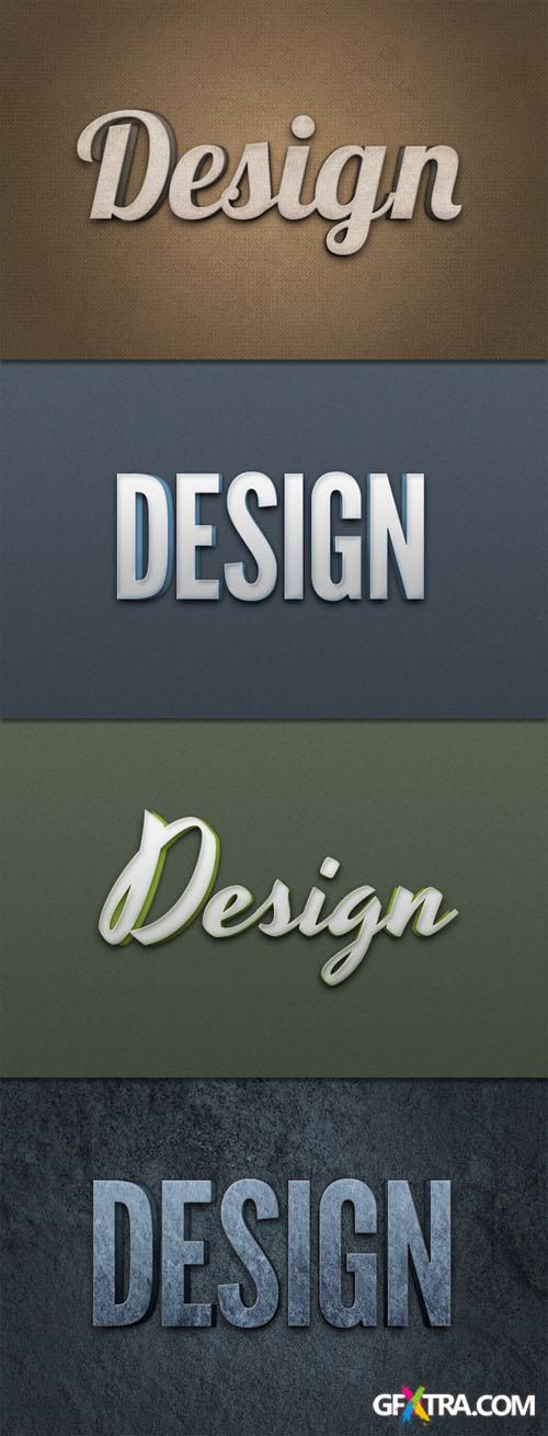 WeGraphics - 3D Type Treatments ? PSD Files