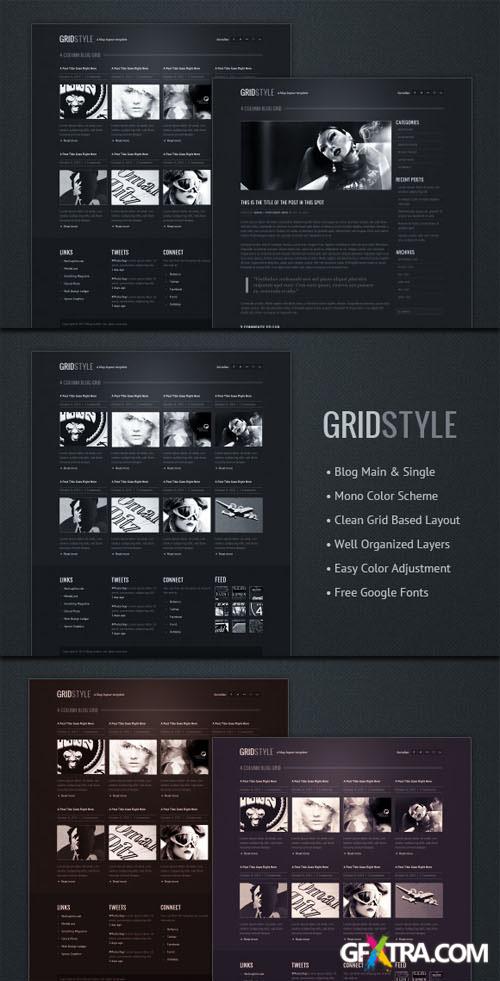 WeGraphics - Grid Style Blog PSD Templates